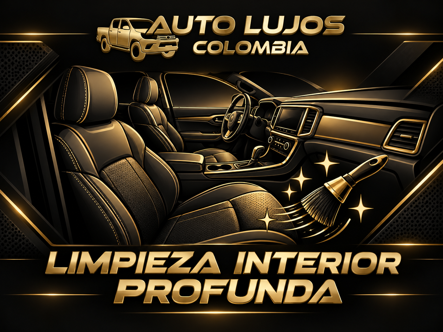 Limpieza profunda del interior de un vehículo